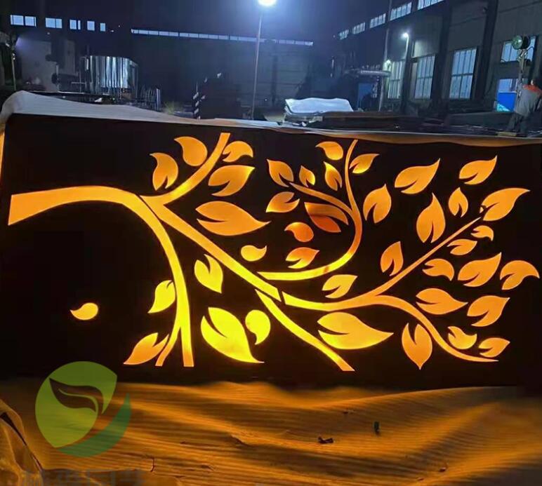 温泉耐候钢板灯箱