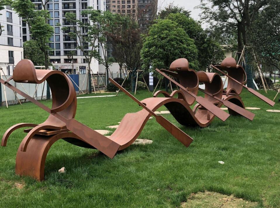 温泉锈钢板造型